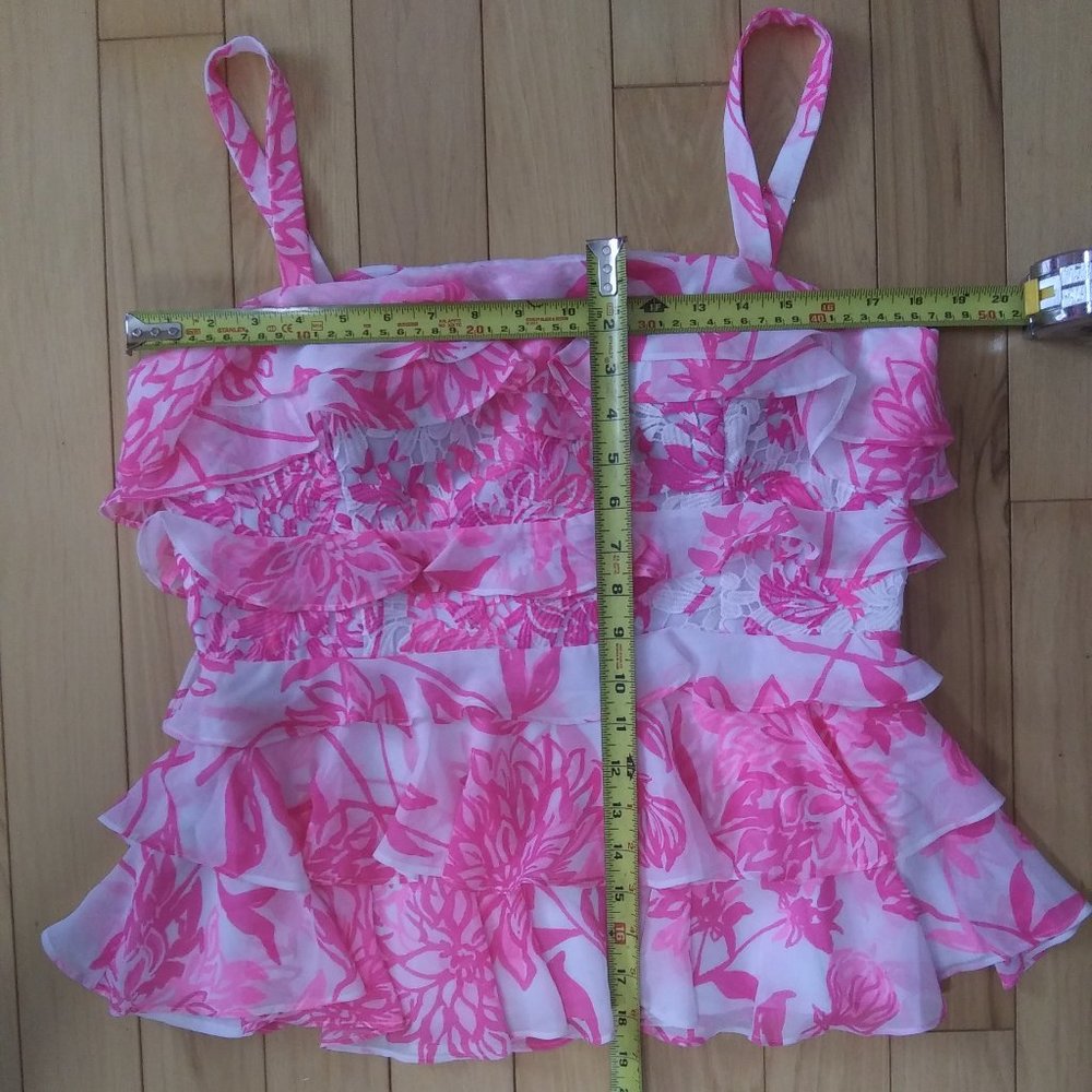 Lilly Pulitzer pretty pink feminine layered the Olive top size 12 barbiecore - Picture 5 of 15
